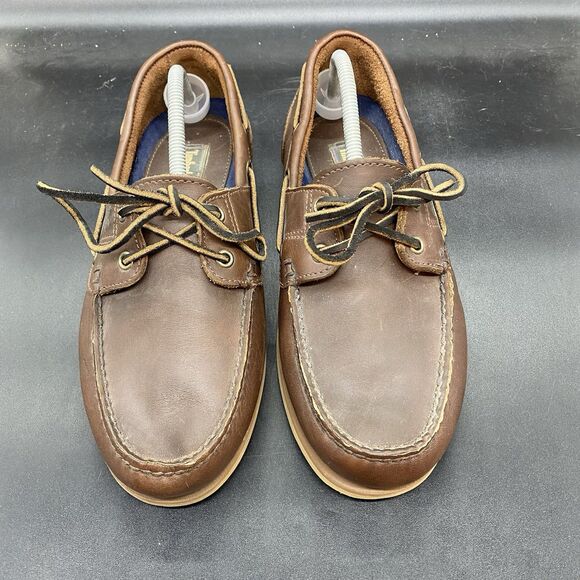 Vintage Timberland 2-eye Boat Shoes Loafers Mens Sz 10.5 M Brown Leather 28021 - Picture 3 of 8